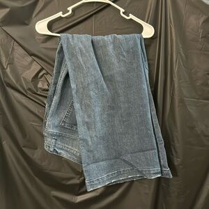 Blue wide leg jeans